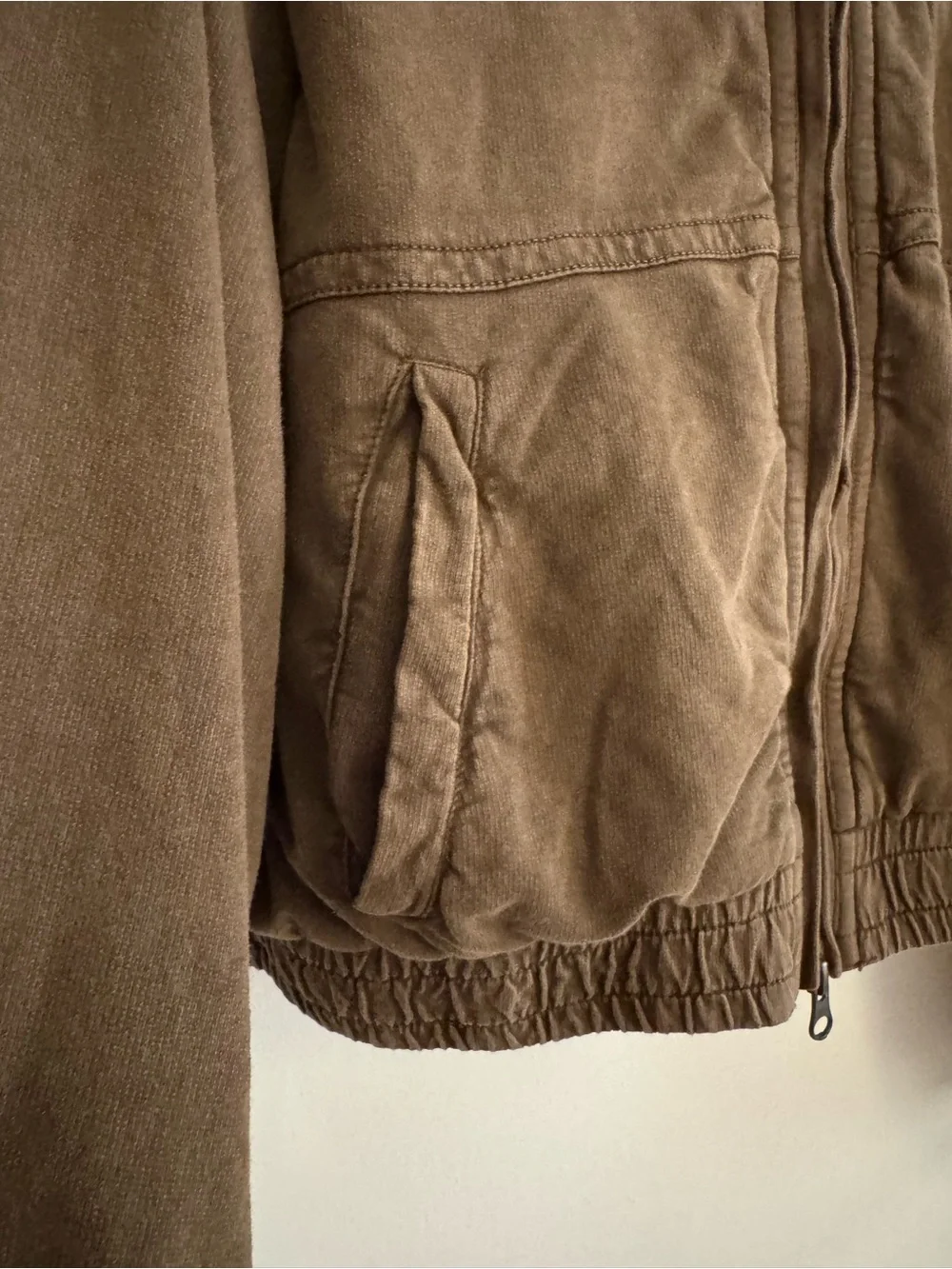 Free People Women’s Style Olive Green Zip Bomber Jacket